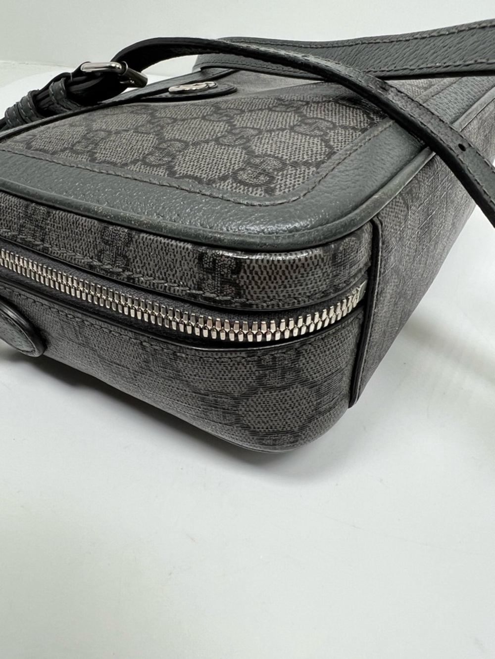Gucci Ophidia Zip Around Camera Crossbody Bag GG Coated Canvas Small - Picture 7 of 16